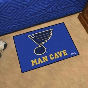 St. Louis Blues Man Cave Starter Mat Accent Rug - 19in. x 30in.-14486