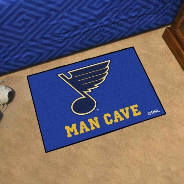 St. Louis Blues Man Cave Starter Mat Accent Rug - 19in. x 30in.-14486