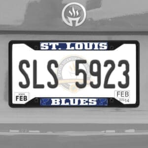 St. Louis Blues Metal License Plate Frame Black Finish-31391