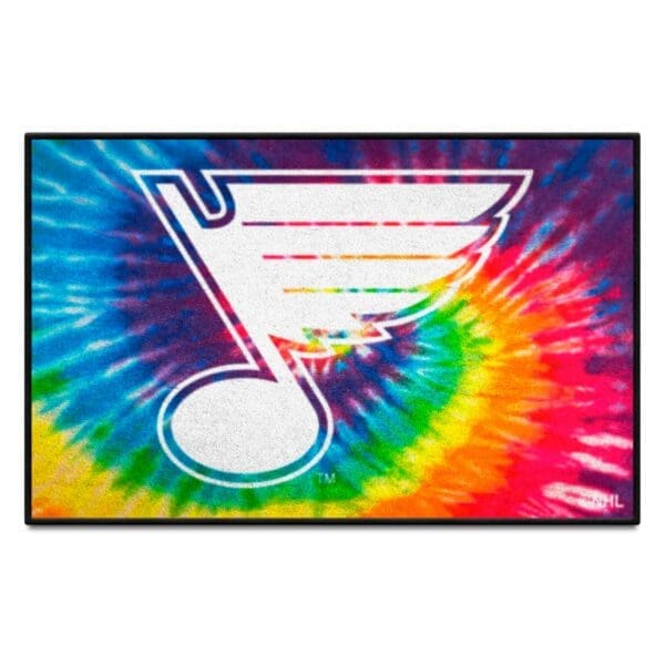 St. Louis Blues Tie Dye Starter Mat Accent Rug 19in. x 30in. 34510 1 scaled