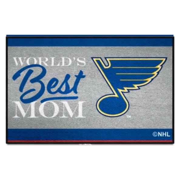 St. Louis Blues Worlds Best Mom Starter Mat Accent Rug 19in. x 30in. 34162 1 scaled
