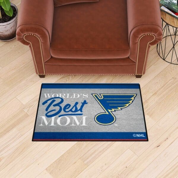 St. Louis Blues World's Best Mom Starter Mat Accent Rug - 19in. x 30in.-34162