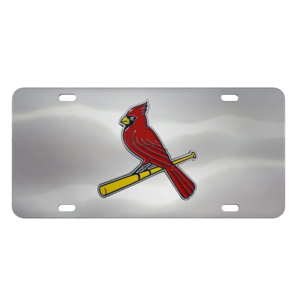 St. Louis Cardinals 3D Stainless Steel License Plate 1