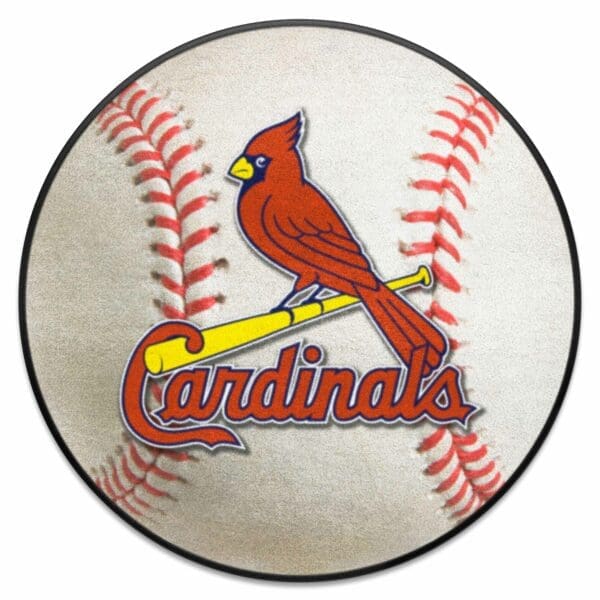 St. Louis Cardinals Baseball Rug 27in. Diameter 1 4 scaled