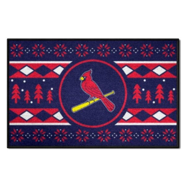 St. Louis Cardinals Holiday Sweater Starter Mat Accent Rug 19in. x 30in 1 1 scaled
