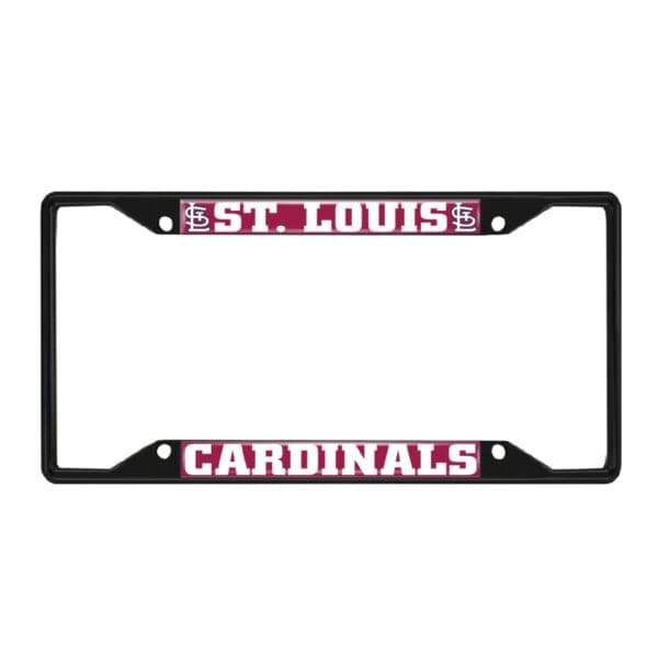 St. Louis Cardinals Metal License Plate Frame Black Finish 1