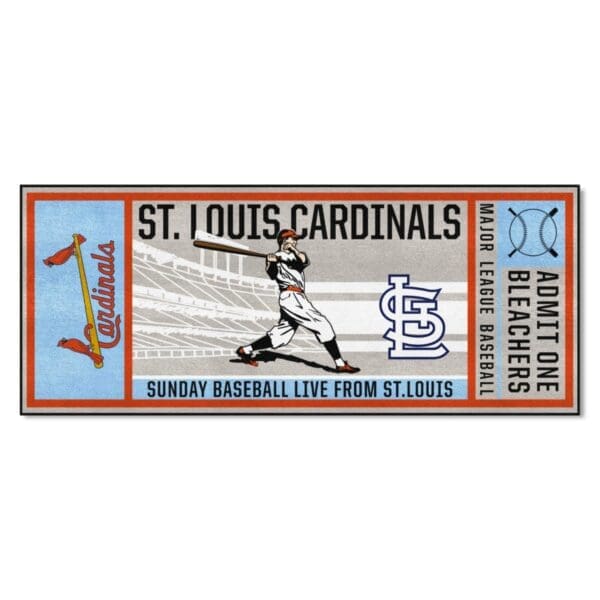 St. Louis Cardinals Ticket Runner Rug 30in. x 72in 1 2 scaled
