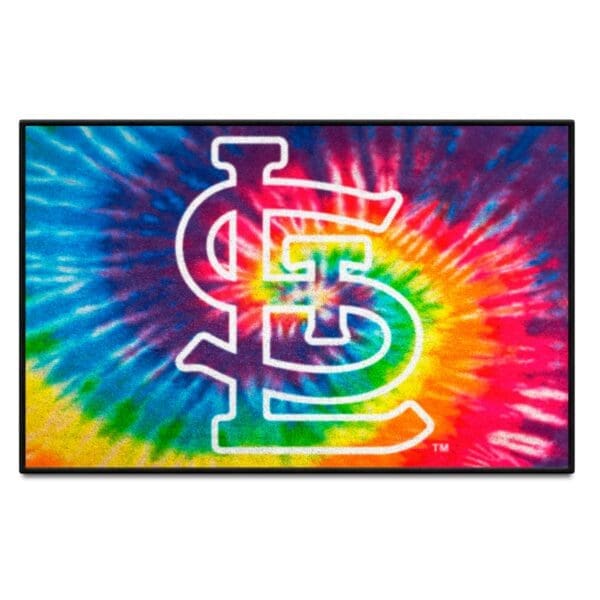 St. Louis Cardinals Tie Dye Starter Mat Accent Rug 19in. x 30in 1 scaled