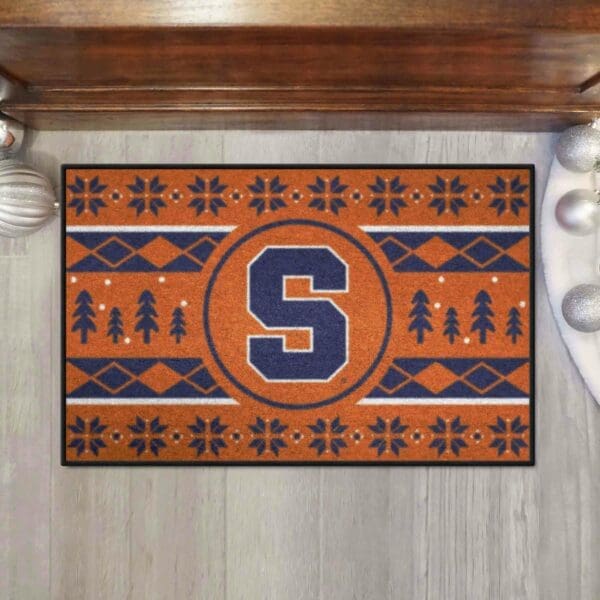 Syracuse Orange Holiday Sweater Starter Mat Accent Rug - 19in. x 30in.