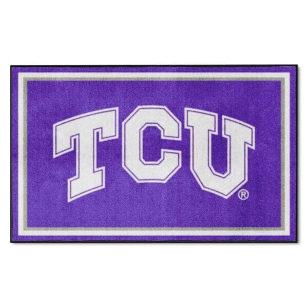 TCU Horned Frogs 4ft. x 6ft. Plush Area Rug 1 scaled