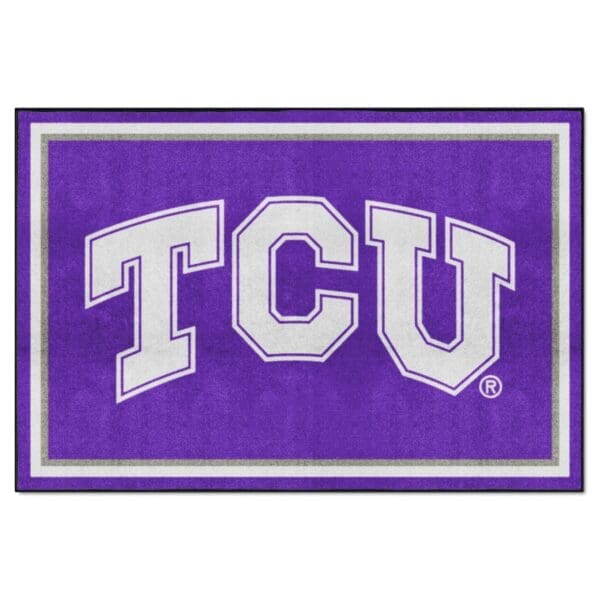 TCU Horned Frogs 5ft. x 8 ft. Plush Area Rug 1 scaled