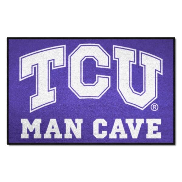 TCU Horned Frogs Man Cave Starter Mat Accent Rug 19in. x 30in 1 scaled