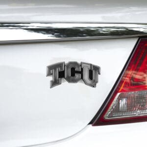TCU Horned Frogs Molded Chrome Plastic Emblem