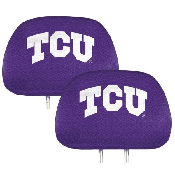 TCU Horned Frogs Printed Head Rest Cover Set 2 Pieces 1 scaled