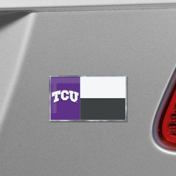 TCU Horned Frogs State Flag Aluminum Embossed Emblem