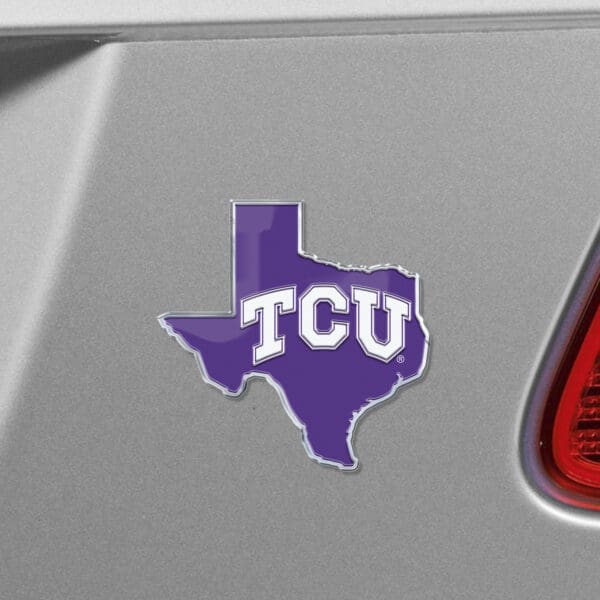 TCU Horned Frogs Team State Aluminum Embossed Emblem