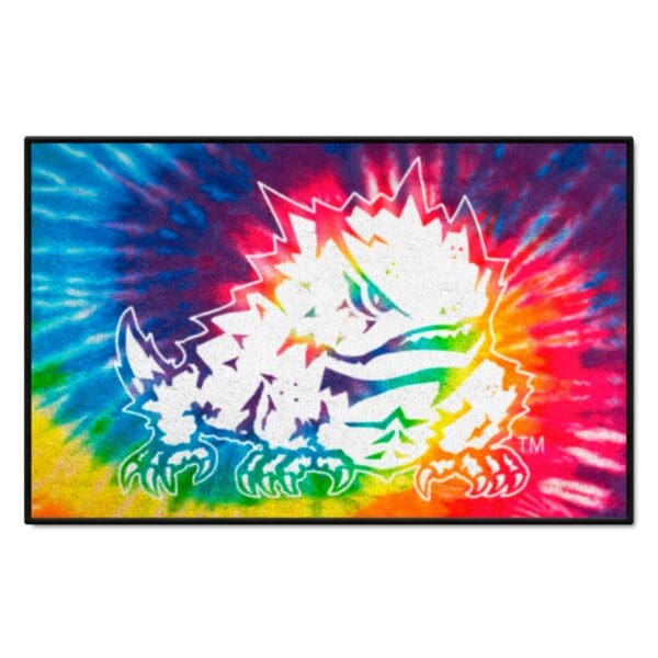 TCU Horned Frogs Tie Dye Starter Mat Accent Rug 19in. x 30in 1 scaled