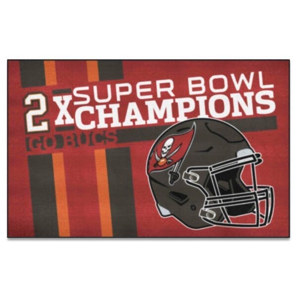 Tampa Bay Buccaneers 2X Champions Ulti Mat Rug 5ft. x 8ft 1 scaled
