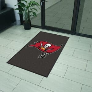 Tampa Bay Buccaneers 3X5 High-Traffic Mat with Durable Rubber Backing - Portrait Orientation