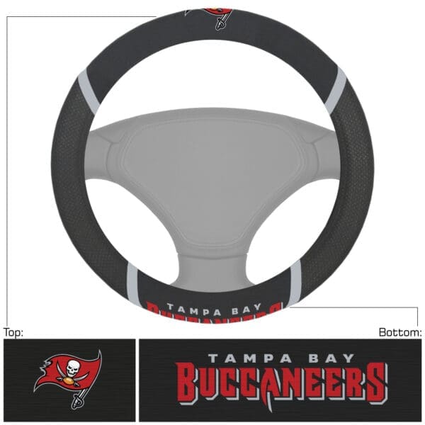 Tampa Bay Buccaneers Embroidered Steering Wheel Cover 1