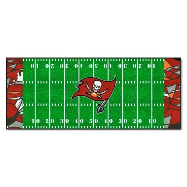Tampa Bay Buccaneers Football Field Runner Mat 30in. x 72in. XFIT Design 1 scaled