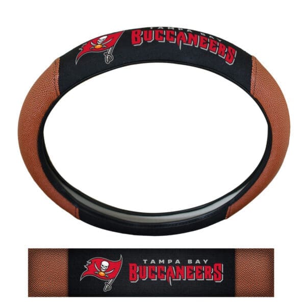 Tampa Bay Buccaneers Football Grip Steering Wheel Cover 15 Diameter 1