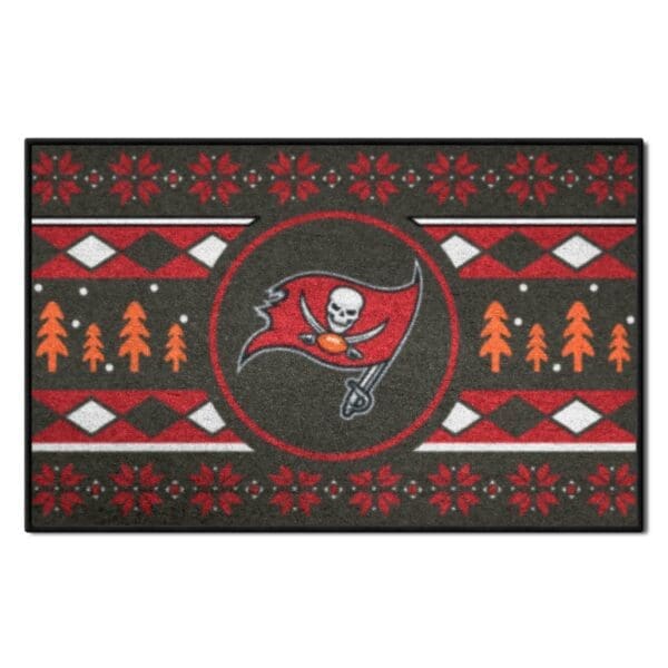 Tampa Bay Buccaneers Holiday Sweater Starter Mat Accent Rug 19in. x 30in 1 scaled