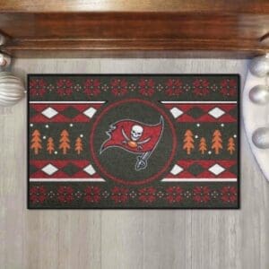 Tampa Bay Buccaneers Holiday Sweater Starter Mat Accent Rug - 19in. x 30in.