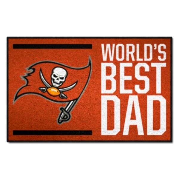 Tampa Bay Buccaneers Starter Mat Accent Rug 19in. x 30in. Worlds Best Dad Starter Mat 1 scaled