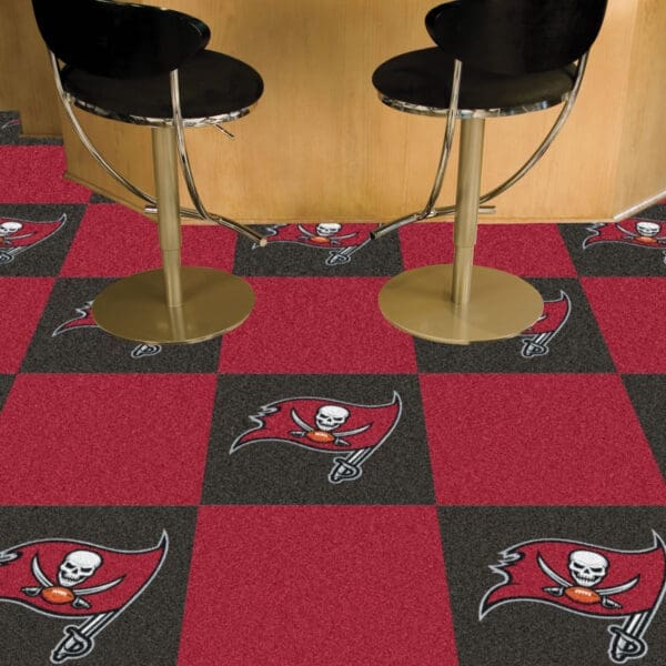 Tampa Bay Buccaneers Team Carpet Tiles - 45 Sq Ft.