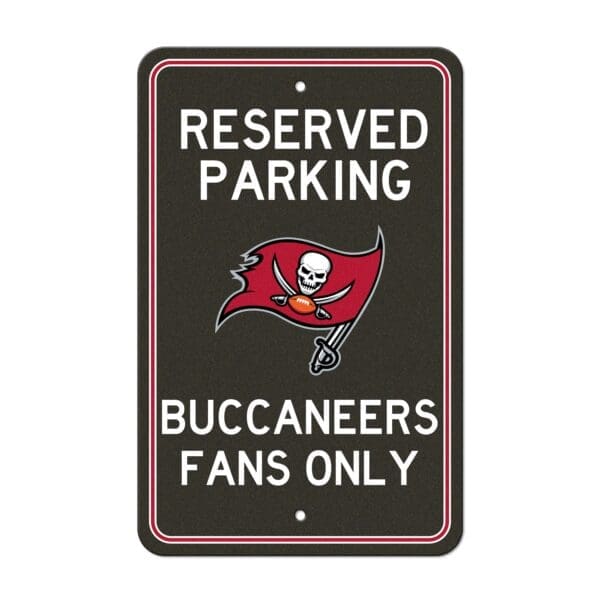 Tampa Bay Buccaneers Team Color Reserved Parking Sign Decor 18in. X 11.5in. Lightweight 1 scaled