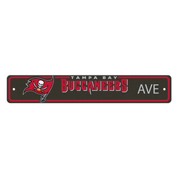 Tampa Bay Buccaneers Team Color Street Sign Decor 4in. X 24in. Lightweight 1 scaled