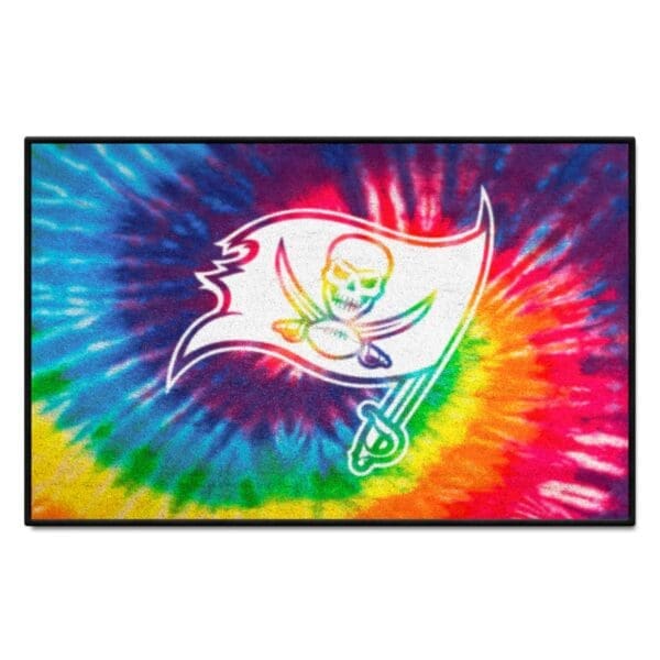 Tampa Bay Buccaneers Tie Dye Starter Mat Accent Rug 19in. x 30in 1 scaled