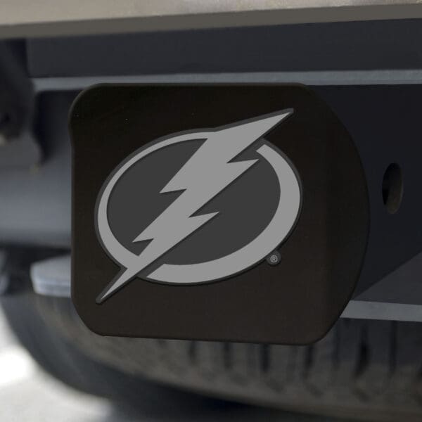 Tampa Bay Lightning Black Metal Hitch Cover with Metal Chrome 3D Emblem-25108