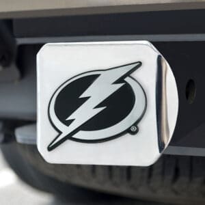 Tampa Bay Lightning Chrome Metal Hitch Cover with Chrome Metal 3D Emblem-25113