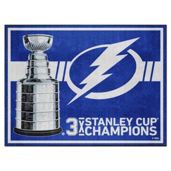 Tampa Bay Lightning Dynasty 8ft. x 10ft. Plush Area Rug 34349 1 scaled