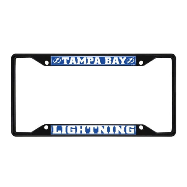 Tampa Bay Lightning Metal License Plate Frame Black Finish 31392 1