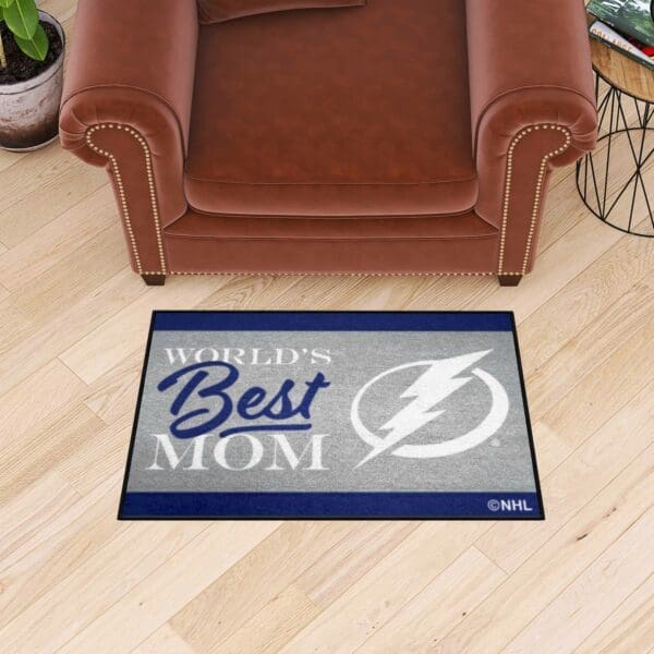 Tampa Bay Lightning World's Best Mom Starter Mat Accent Rug - 19in. x 30in.-34163