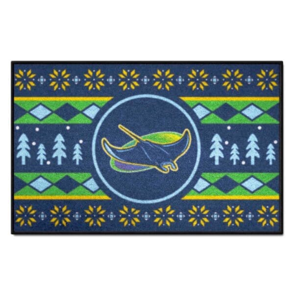 Tampa Bay Rays Holiday Sweater Starter Mat Accent Rug 19in. x 30in 1 1 scaled