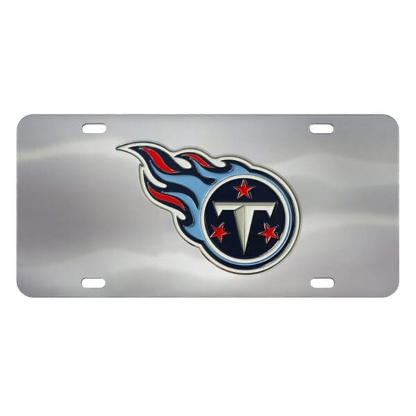 Tennessee Titans 3D Stainless Steel License Plate 1