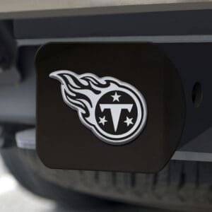 Tennessee Titans Black Metal Hitch Cover with Metal Chrome 3D Emblem