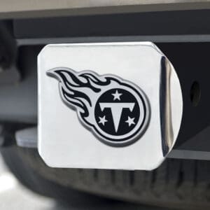 Tennessee Titans Chrome Metal Hitch Cover with Chrome Metal 3D Emblem