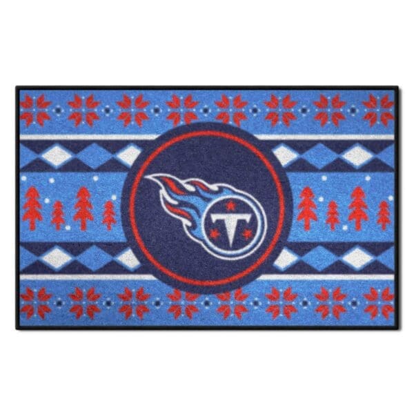 Tennessee Titans Holiday Sweater Starter Mat Accent Rug 19in. x 30in 1 scaled