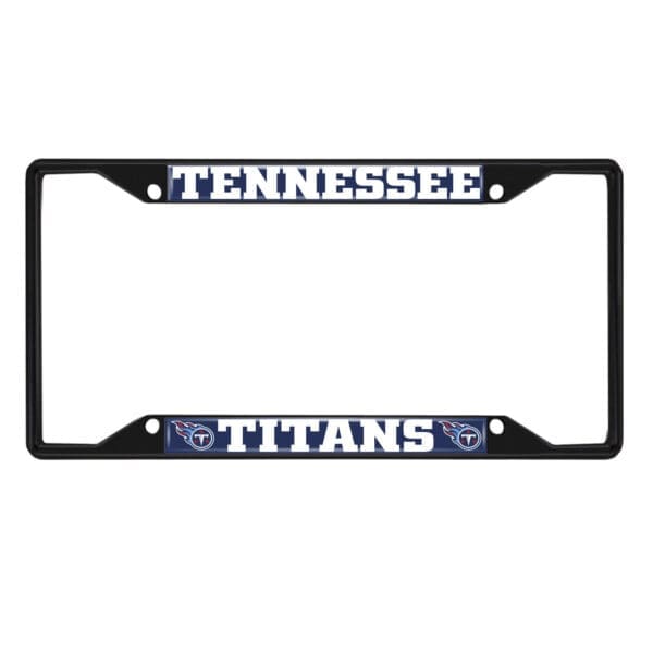 Tennessee Titans Metal License Plate Frame Black Finish 1