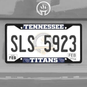 Tennessee Titans Metal License Plate Frame Black Finish