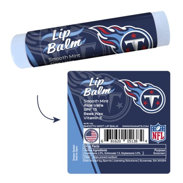 Tennessee Titans Smooth Mint SPF 15 Lip Balm 1 scaled