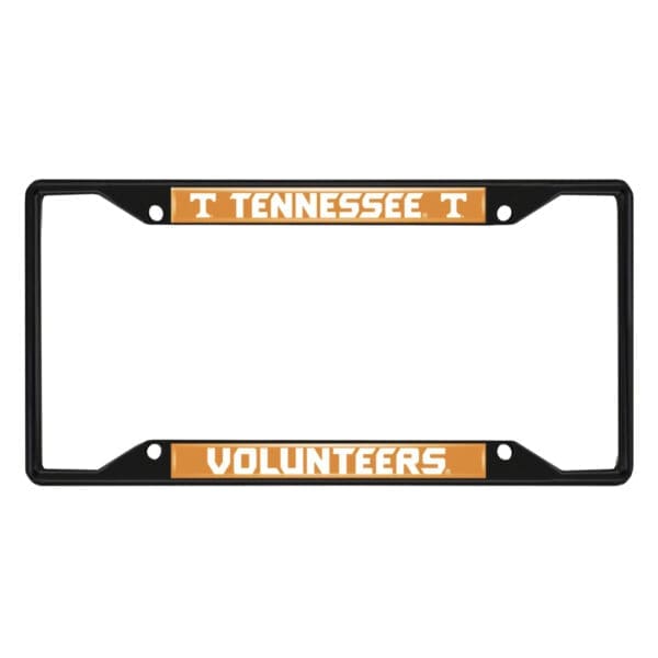 Tennessee Volunteers Metal License Plate Frame Black Finish 1