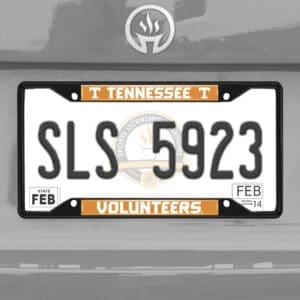 Tennessee Volunteers Metal License Plate Frame Black Finish