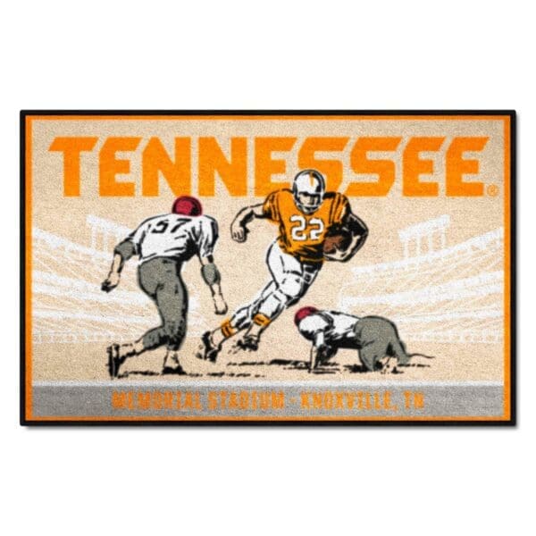 Tennessee Volunteers Starter Mat Accent Rug 19in. x 30in. Ticket Stub Starter Mat 1 scaled