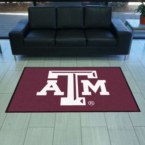 Texas A&M 4X6 High-Traffic Mat with Durable Rubber Backing - Landscape Orientation